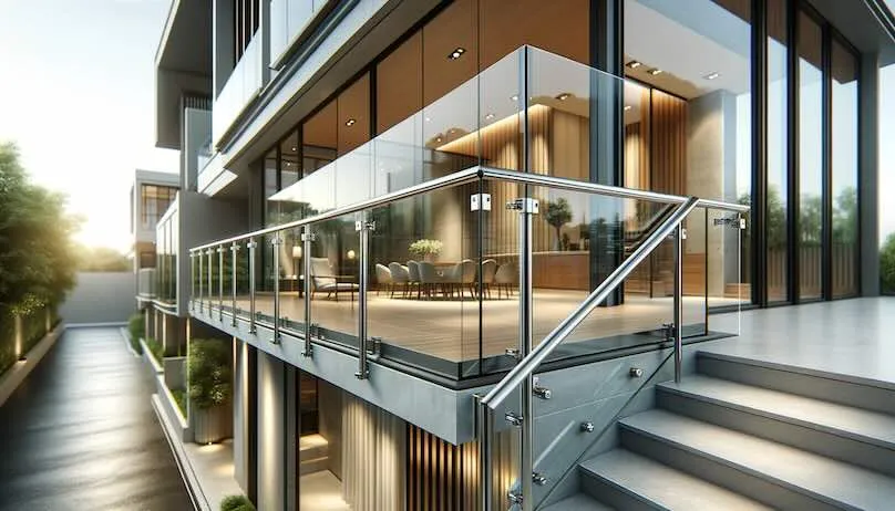 Glass and aluminum railings